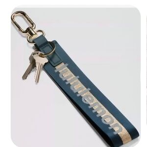 Lululemon Athletica Blue & Gold Never Lost Keychain Brand New!